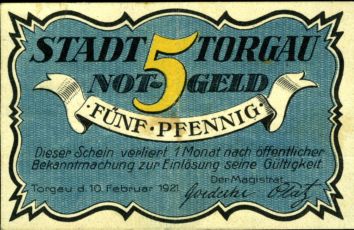 Torgau 5 пфеннига